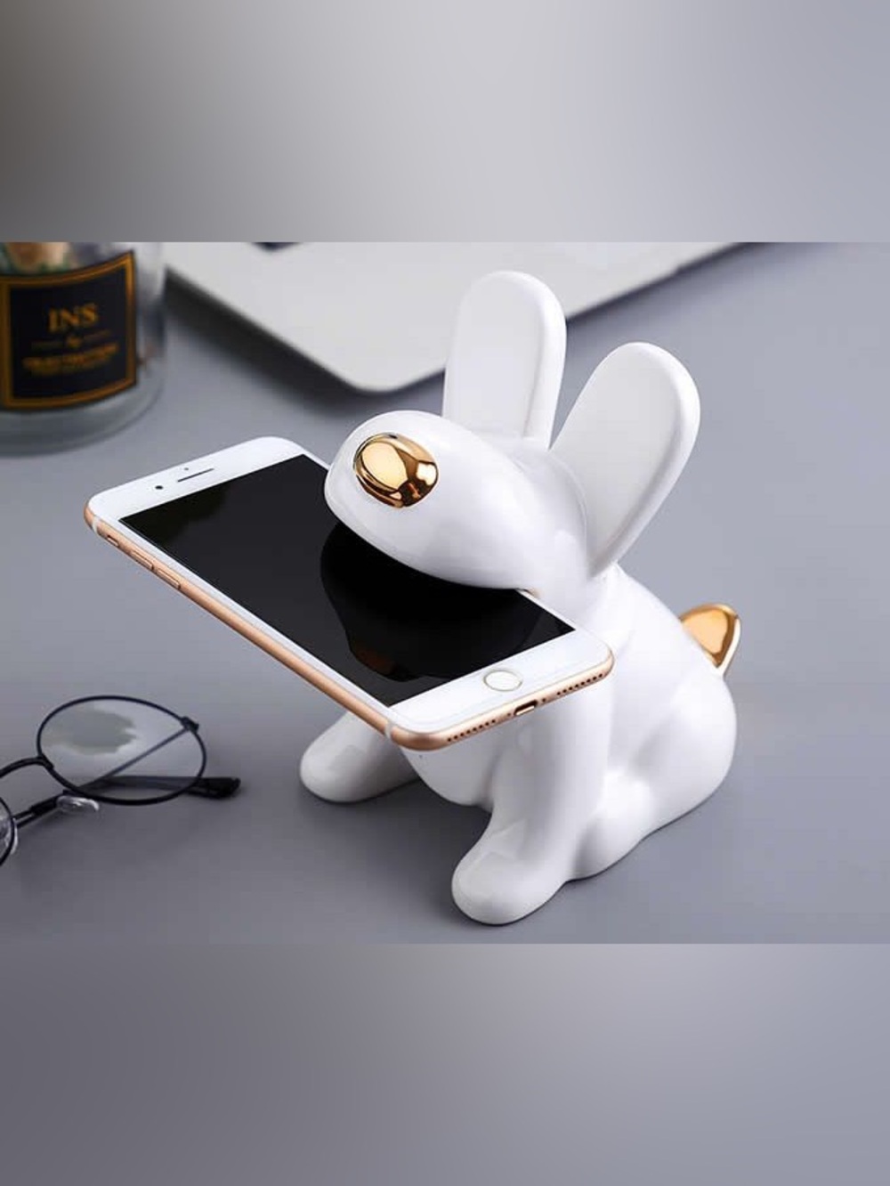 Ceramic Puppy Desk Phone Stand